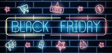 Leuchtreklame Black Friday