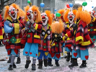 Clowns beim Fastnachtsumzug